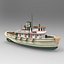Steamship Karina Boat Lowpoly model