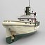 Steamship Karina Boat Lowpoly model