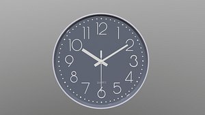 Analog Digital Wall Clock 3D model