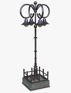 3D street lamp retro