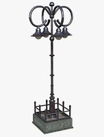 Retro Quad Street Lamp
