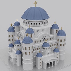 3d christian orthodox temple