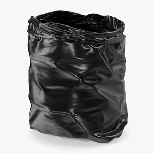 Open Black Trash Bag 3D model