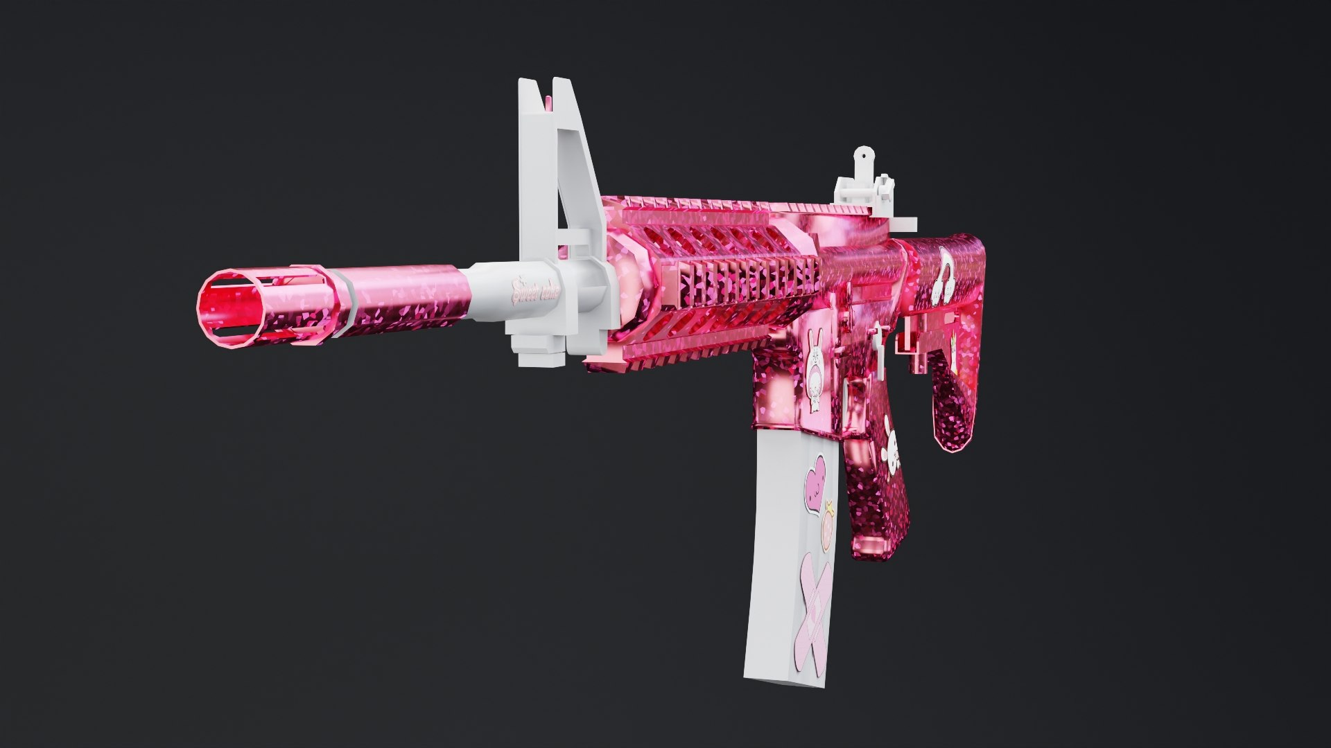 3D Kawaii M4A4 Rifle - TurboSquid 2108648