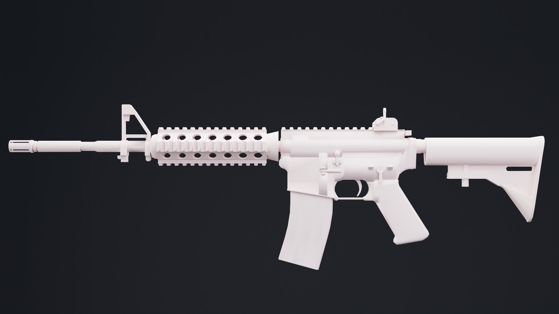 3D Kawaii M4A4 Rifle - TurboSquid 2108648