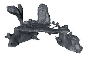 section ruined building 3d dxf