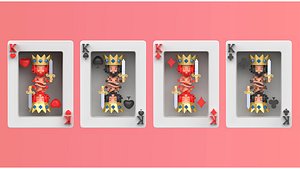 Poker K Red heart