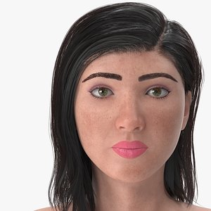 Indah Female Head V03 3D