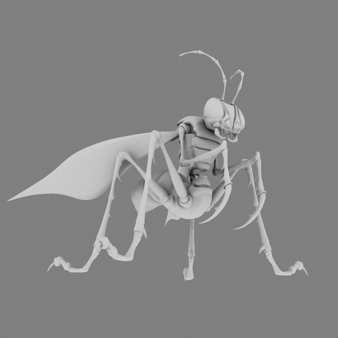 praying mantis 3d model