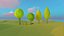 Cartoon Lowpoly Erde Illustration Design-Kollektion