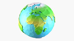Cartoon lowpoly Earth Illustration Design collection 3D