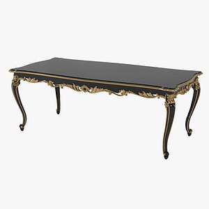 Fabulous & Baroque Absolom Black Roche Dining Table