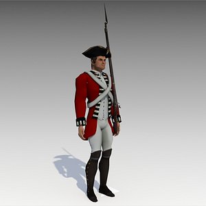 british redcoat soldier 3D model
