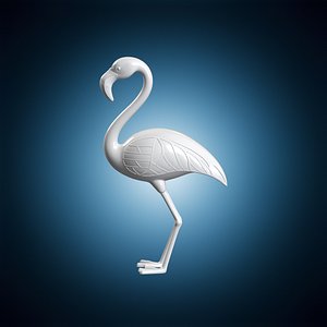 Art Deco Flamingo Sculpture 3D Print Model 3D