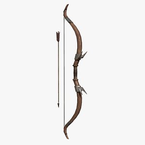 3d model longbow bow