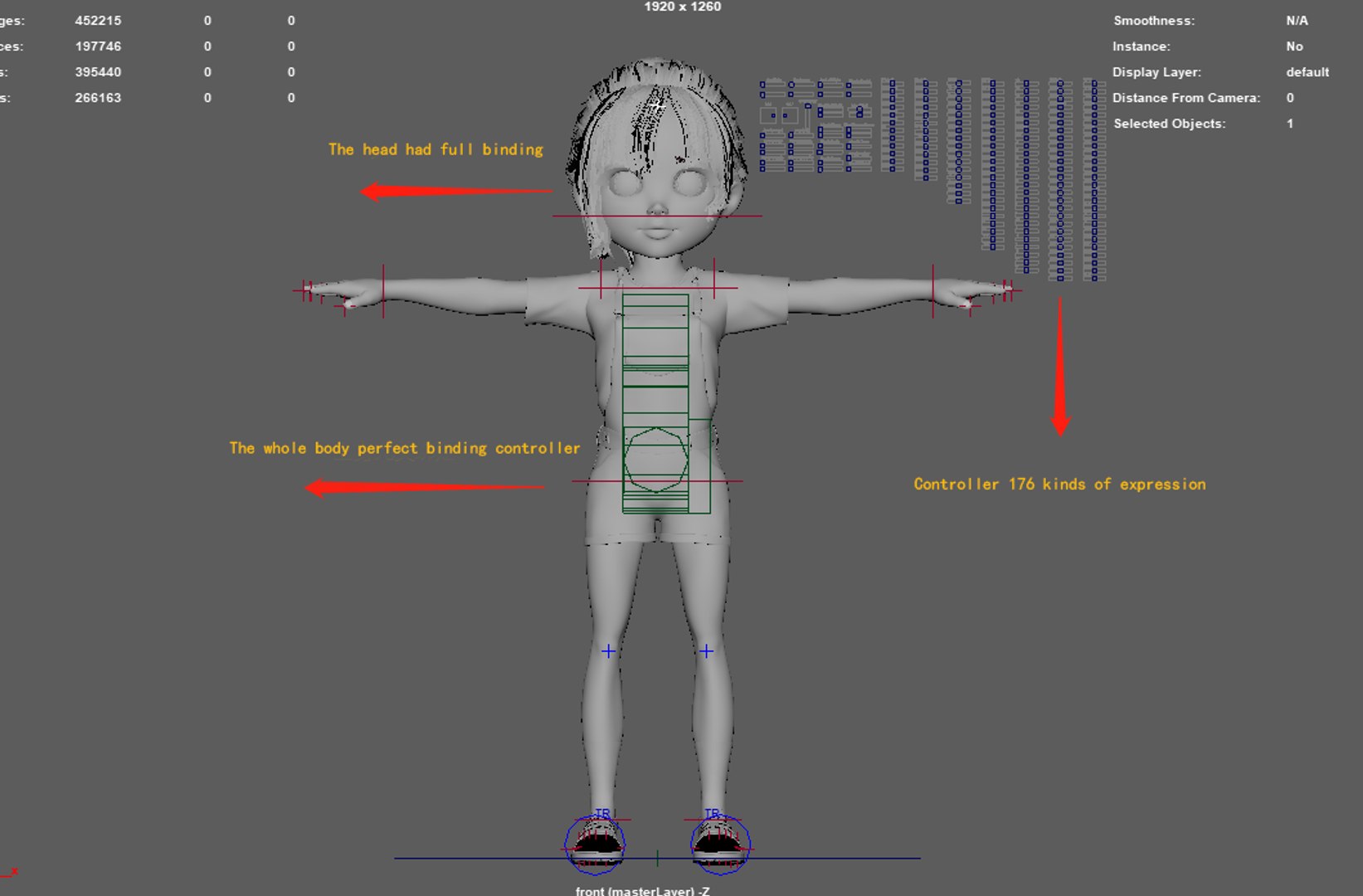Cartoon Young Girl With Binding Model - TurboSquid 1833706