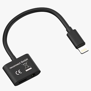 Lightning 2 in 1 Audio Adapter - Black