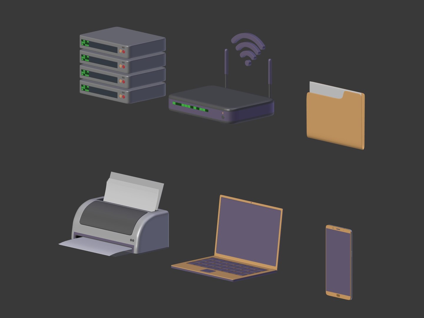 Computer Printer Router 3D - TurboSquid 1577531