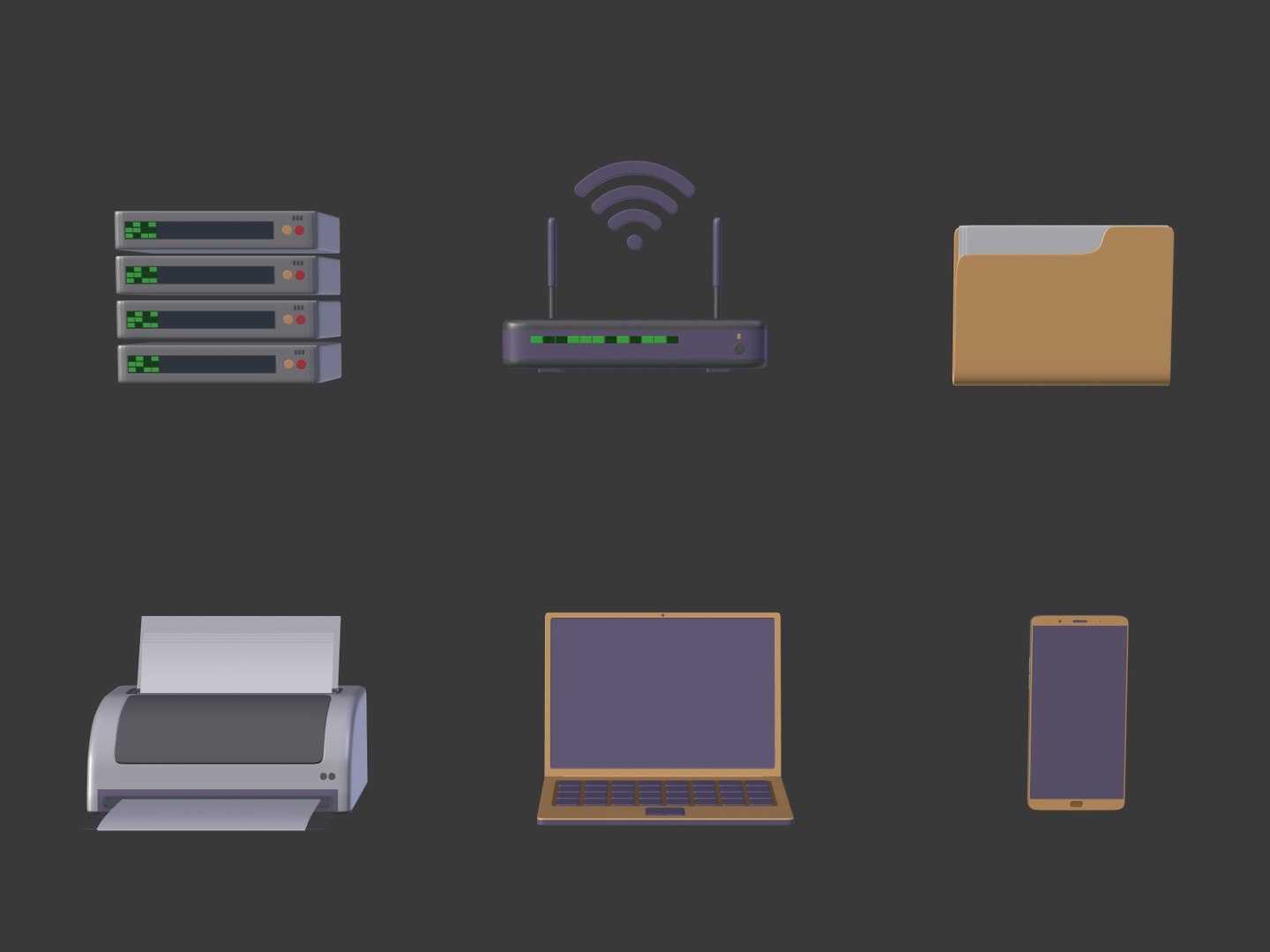 Computer Printer Router 3D - TurboSquid 1577531