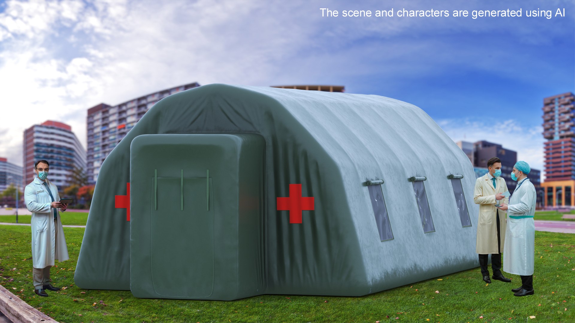 Green Inflatable Medical Tent Open 3D Model - TurboSquid 2250247