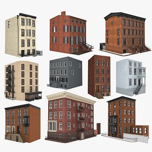 10 Brooklyn Buildings 3D model