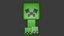 Stilisierte Creeper-Vinyl-Spielfigur – Minecraft-Fanart
