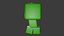 Stilisierte Creeper-Vinyl-Spielfigur – Minecraft-Fanart