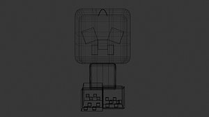 Stylized Creeper Vinyl Toy Figure - Minecraft Fan Art 3D model