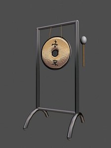 classic chinese gong 3d model