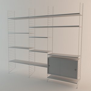 3d string shelf model