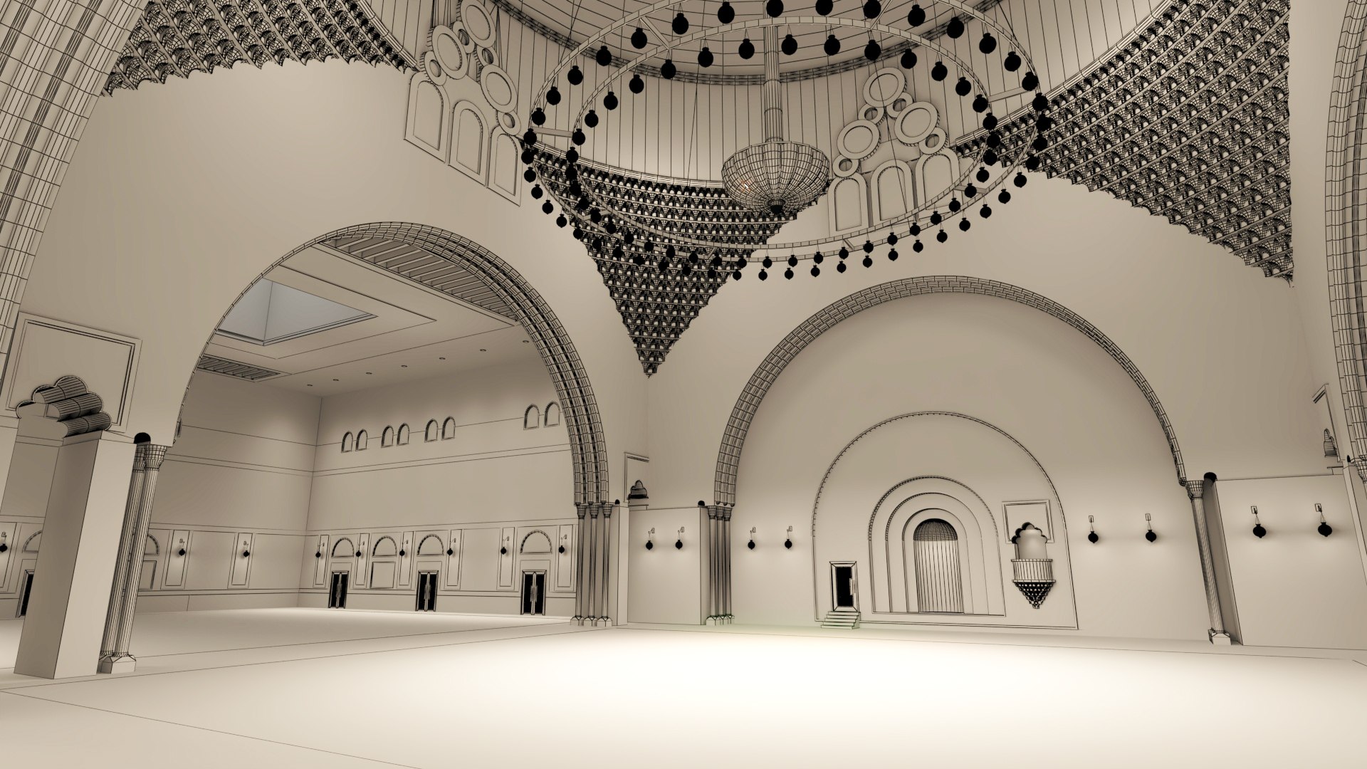 Mosque Interior 2 3D Model - TurboSquid 2202407