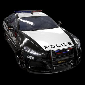 sport coupe police v 3D model