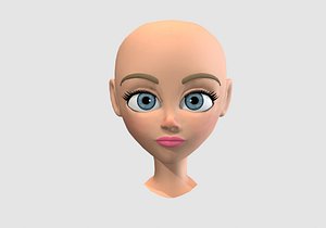 cartoon female head