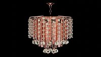 Modern Crystal Drum Chandelier Rose Gold