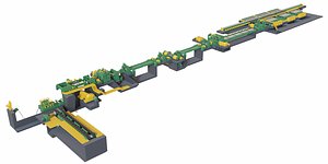 metal sheet cutting conveyor 3D model
