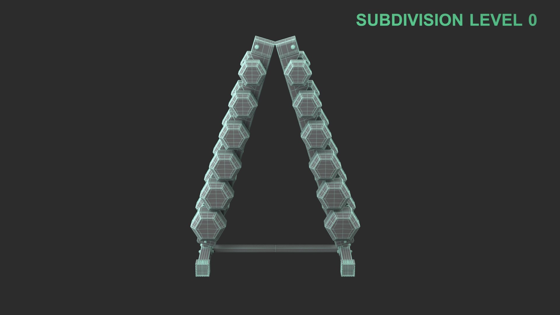 Dumbbell Set 3D model https://p.turbosquid.com/ts-thumb/kB/7XUatE/Oa/wireframe_0008/jpg/1762925992/1920x1080/fit_q87/8fd1a2cafa17efbe138d0ab7f35fae6d73a7270f/wireframe_0008.jpg