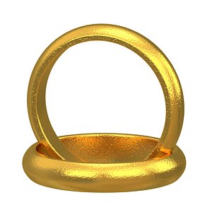 3D Gold Wedding Ring