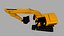 3D rigged excavator model