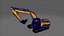 3D rigged excavator model