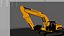 3D rigged excavator model