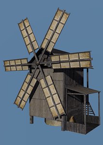 3d model old wind windmill