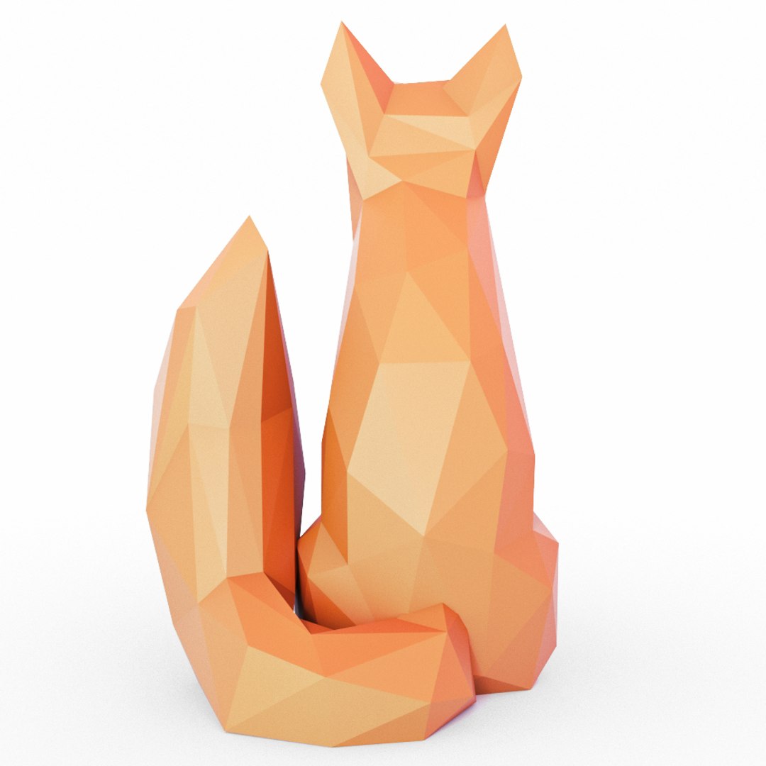 Fox Sits 3D - TurboSquid 1295872