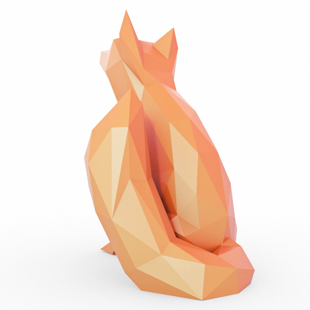 Fox Sits 3D - TurboSquid 1295872