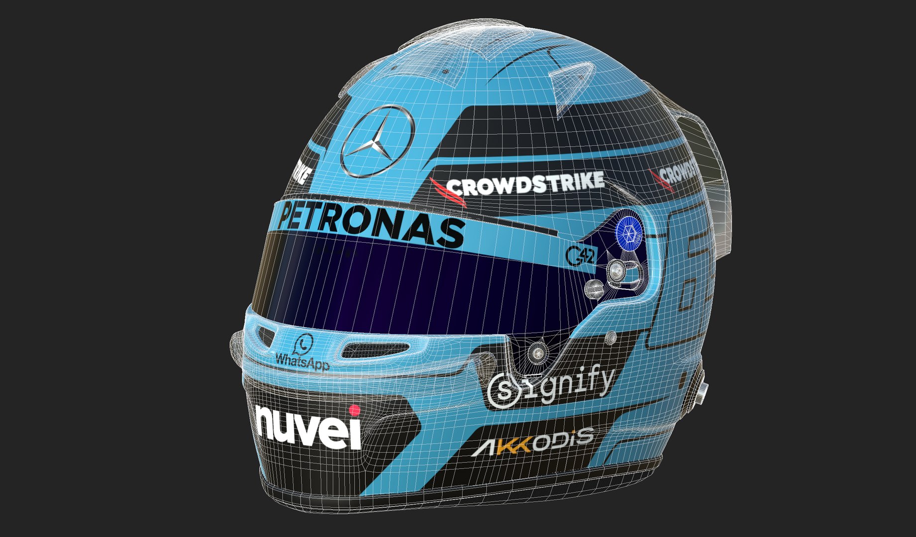 3D F1 George Russel Helmet 2025 - TurboSquid 2370868