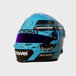 3D F1 George Russel Helmet 2025