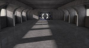 sci fi interior 3D