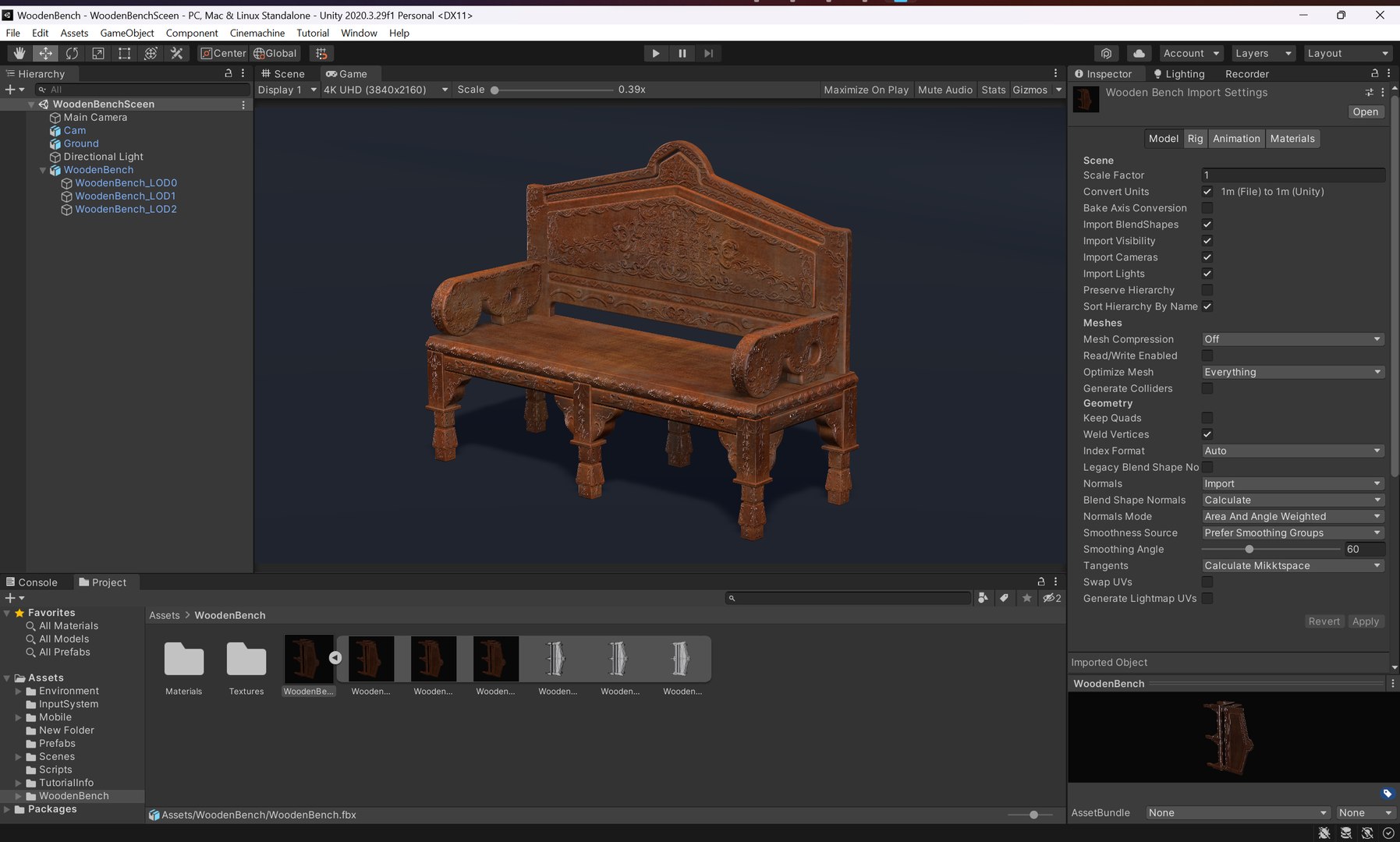 Wooden Bench 3D model - TurboSquid 2106256