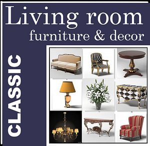 3d model furniture classical home decor
