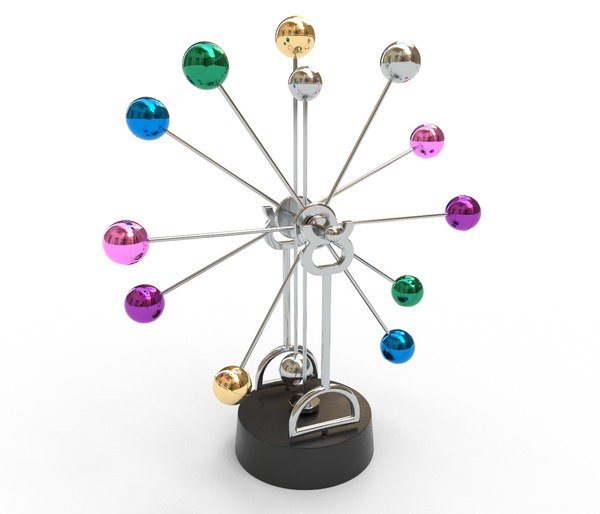 modelo 3d Péndulo de Newton creativo giratorio bolas eternas multicolores -  TurboSquid 1494060