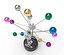 Pendule Newton créative rotative boules éternelles multicolores